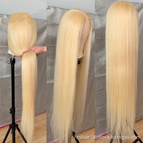 Wholesale 613 Russian Blonde Virgin Brazilian Human Hair Blonde 40 inch Bundles With Frontal  Cuticle Aligned 613 Hair Extension